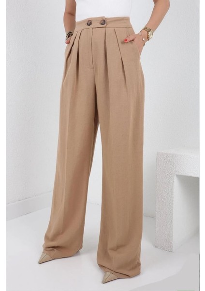 %100 Keten Palazzo Pantolon fiyatları