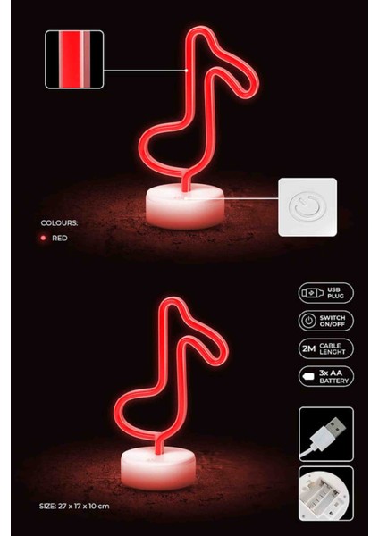 Müzik Notası Temalı Neon Işıklı Lamba Usb'li & Pilli Set Resim Çekimi Düğün Nişan Parti Dekoru Özel Hediyelik fiyatları
