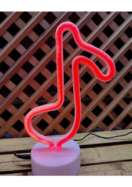 Müzik Notası Temalı Neon Işıklı Lamba Usb'li & Pilli Set Resim Çekimi Düğün Nişan Parti Dekoru Özel Hediyelik fırsatları