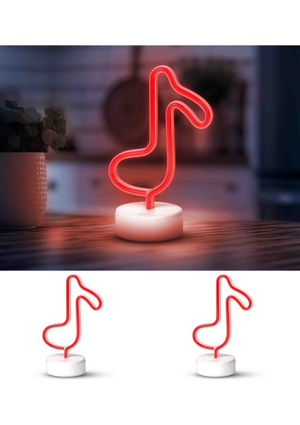 Müzik Notası Temalı Neon Işıklı Lamba Usb'li & Pilli Set Resim Çekimi Düğün Nişan Parti Dekoru Özel Hediyelik indirimleri