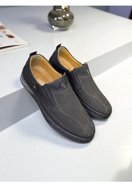 Hakiki Nubuk Deri Tam Ortopedik Rahat Erkek Ayakkabı