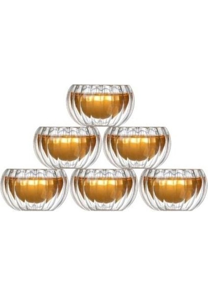 Desenli Cam Mini Sosluk, Şekerlik, Kahvaltılık, Sunum Kase, Çift Cidarlı, Şık Tasarım fırsatları