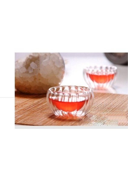 Desenli Cam Mini Sosluk, Şekerlik, Kahvaltılık, Sunum Kase, Çift Cidarlı, Şık Tasarım indirimleri