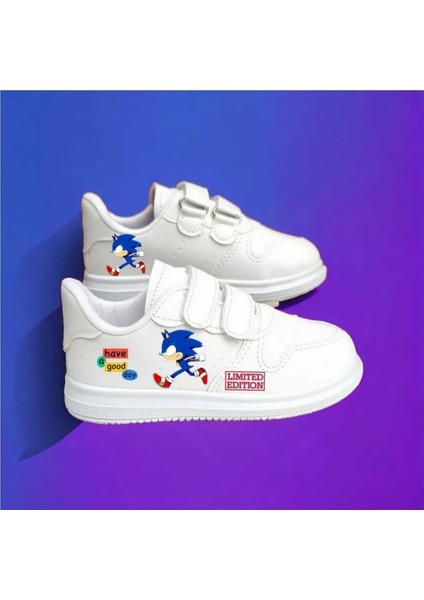 Hızlı Koşan Maviş Baskılı Erkek Çocuk Spor Ayakkabı Sneaker