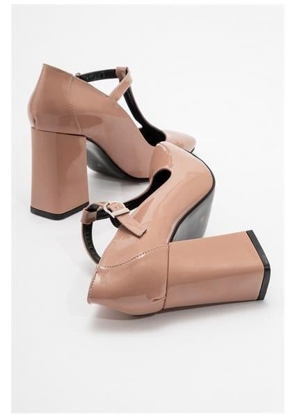 Kadın Omr Somon Rugan Kalın Topuklu Ayakkabı indirimleri