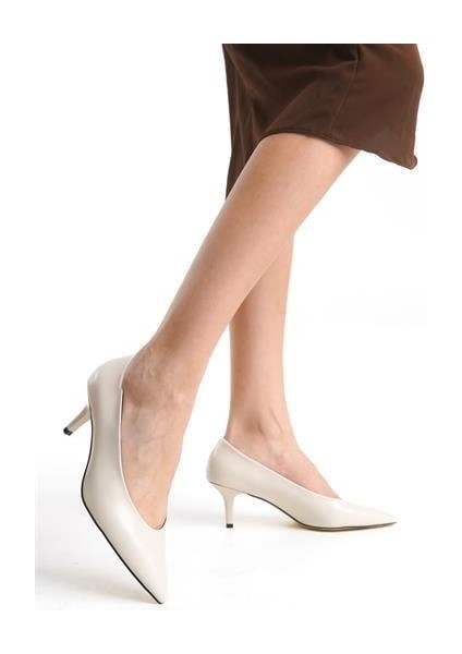 Kadın Bno Bej Gova Stiletto Ayakkabı modelleri