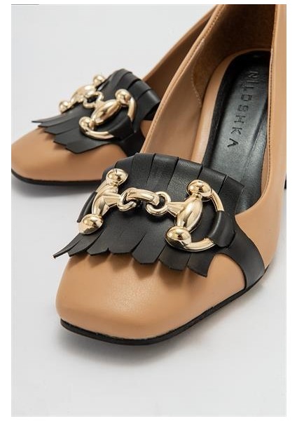 Kadın Mnc Nude Tokalı Kalın Topuklu Ayakkabı fiyatları