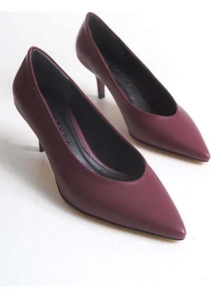 Kadın Bno Bordo Gova Stiletto Ayakkabı