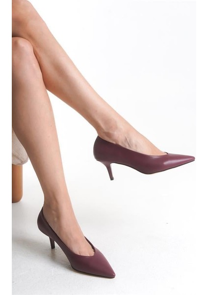 Kadın Bno Bordo Gova Stiletto Ayakkabı fiyatları