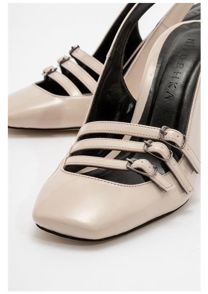 Kadın ZBRO Bej Rugan Tokalı Ayakkabı