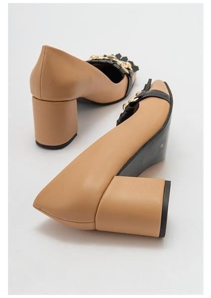 Kadın Mnc Nude Tokalı Kalın Topuklu Ayakkabı indirimleri