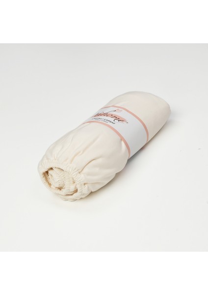 Krem Bej Tek Kişilik Lastikli Çarşaf