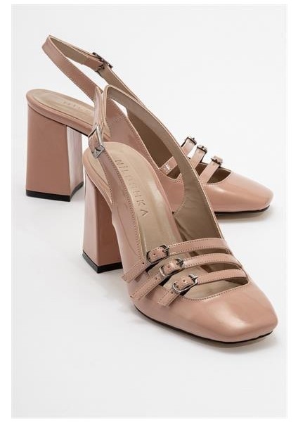 Kadın Zbro Somon Rugan Tokalı Ayakkabı