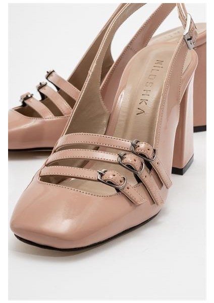 Kadın Zbro Somon Rugan Tokalı Ayakkabı