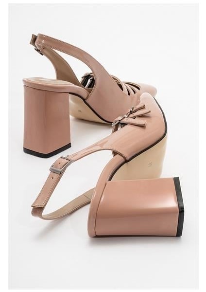 Kadın Zbro Somon Rugan Tokalı Ayakkabı