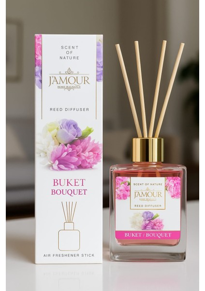 Buket Bambu Çubuklu Oda Kokusu 100 ml – Çiçeksi Esintili Dekoratif Koku fiyatları