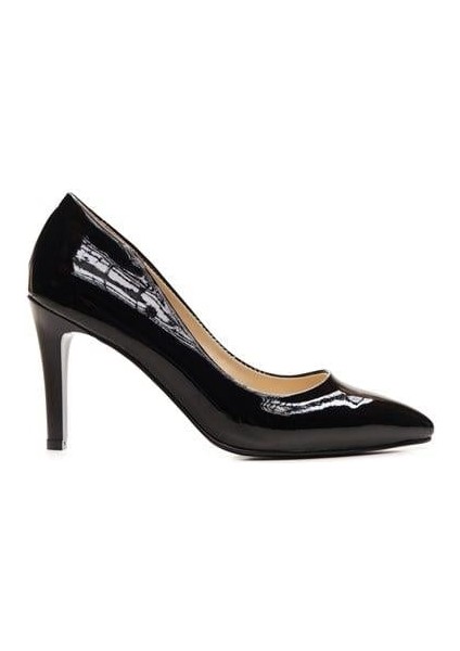 Kadın Drss Black Rugan Stiletto Ayakkabı