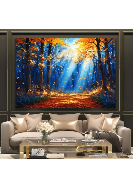 Renkli Ağaçlar Kanvas Tablo fiyatları