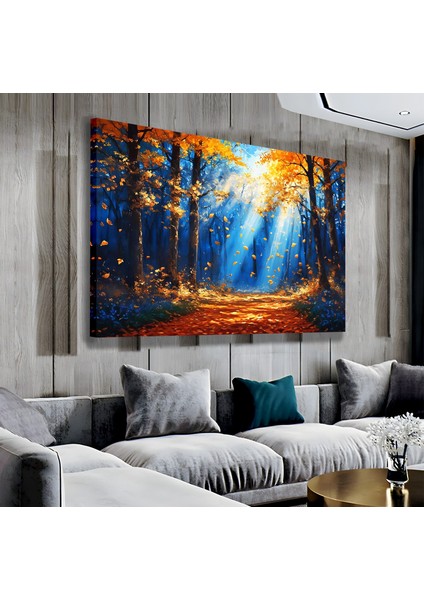 Renkli Ağaçlar Kanvas Tablo fırsatları