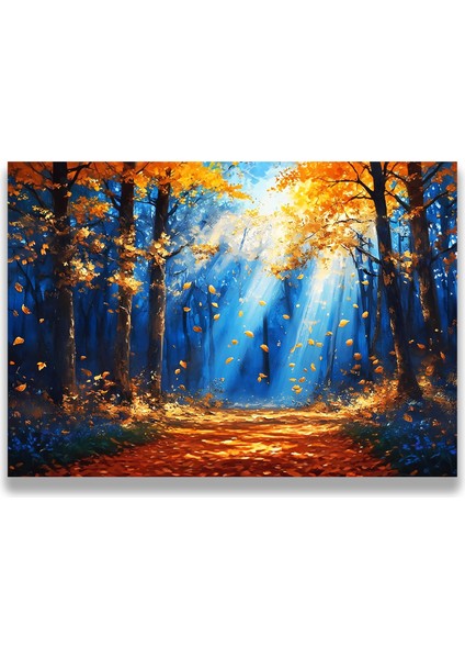 Renkli Ağaçlar Kanvas Tablo indirimleri