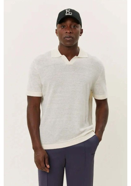 Emmanuel Polo Knit Erkekler Için - Ivory Renk ve Konforlu Kesim fiyatları