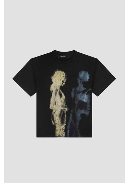 29 Palms Siyah Pamuk T-Shirt - Grafik Baskılı, Ağır Kalite Kapüşonlu Tişört