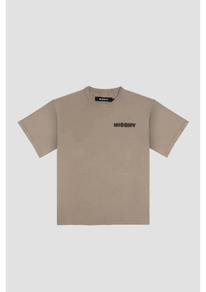 Vintage Community T-Shirt | %100 Pamuk, Bej Renk, Grafik Baskılı