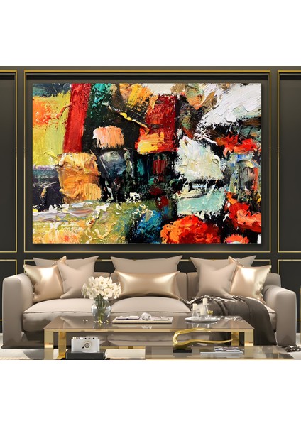 Soyut Desen Kanvas Tablo