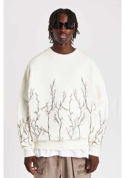 Organik Pamuklu Oversized Orchard Blossom Crewneck - Doğa Dostu ve Şık Tasarım (100 Karakter) fiyatları