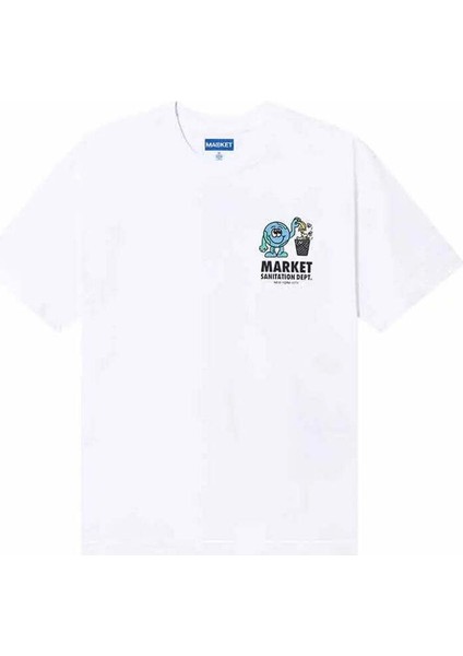 100% Pamuk Beyaz Sanitation Dept T-Shirt - Erkekler Için Rahat ve Şık fiyatları