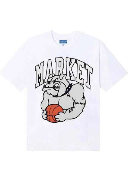100% Pamuk Beyaz Bulldogs T-Shirt | Rahat ve Şık Tasarım