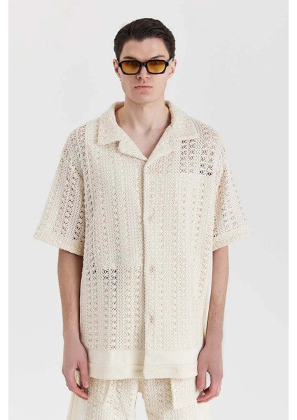 Beige Heritage Gömlek - Regular Fit Erkekler Için Konforlu Pamuk Gömlek