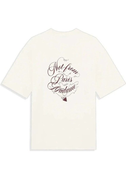 100% Pamuk Slogan Vignes T-Shirt - Rahat Kesim ve Ribana Yaka fiyatları