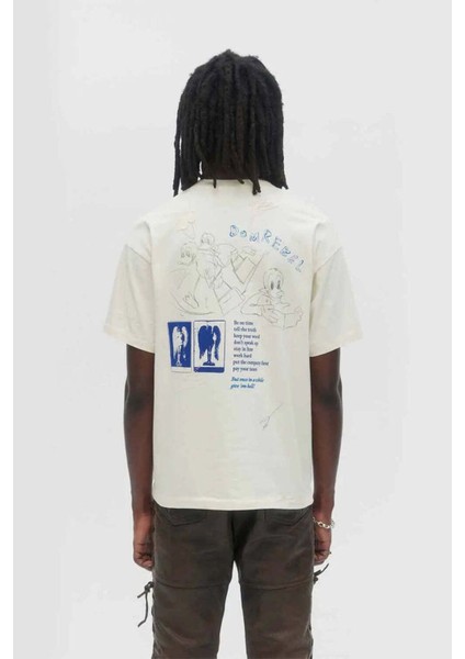 Kanada Yapımı %100 Pamuk Regular Fit T-Shirt - Özgün Sanat ve Onarım Nakışları ile fiyatları
