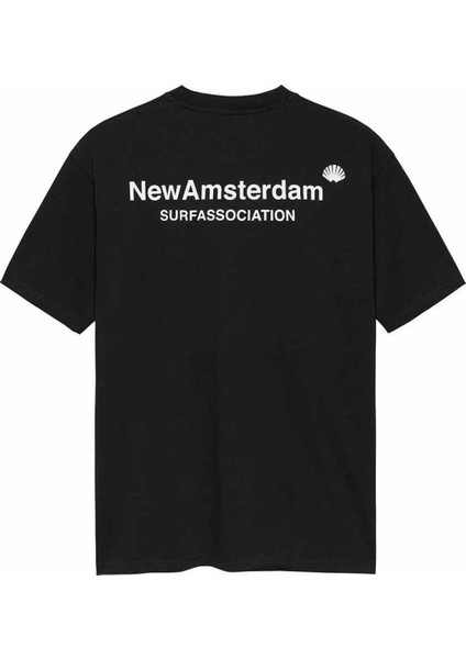 Yenilikçi New Amsterdam Logo Tişört - Rahat Kesim, 100% Pamuk, Ribanalı fiyatları