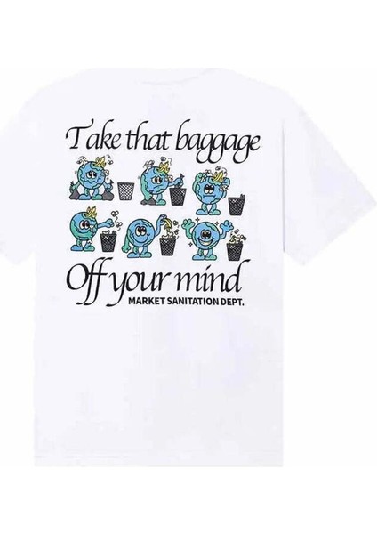 100% Pamuk Beyaz Sanitation Dept T-Shirt - Erkekler Için Rahat ve Şık
