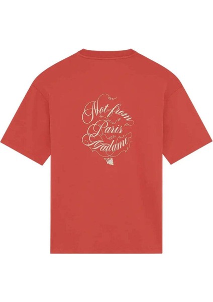 100% Pamuk Kırmızı Le T-Shirt Slogan Vignes - Rahat Kesim ve Şık Tasarım fiyatları
