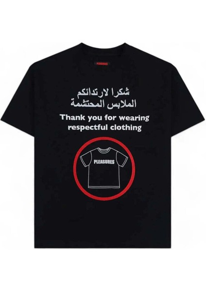 Respect Heavyweight T-Shirt - %100 Pamuk, Siyah, Regular Fit, Makinede Yıkanabilir