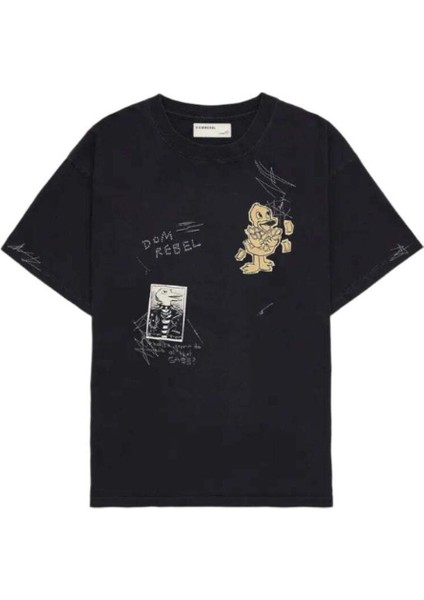Canada'da El Yapımı Dollars T-Shirt: Orijinal Sanat Eserleri ile Erkekler Için Rahat Fit