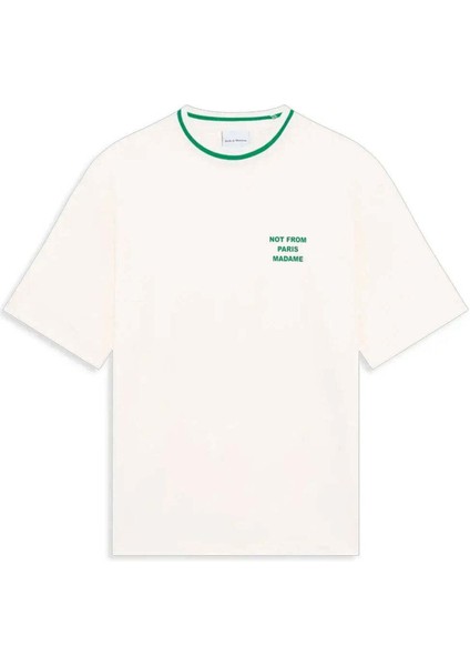 100% Pamuk Le T-Shirt - Erkekler Için Kontrast Ribanalı Slogan Tişört