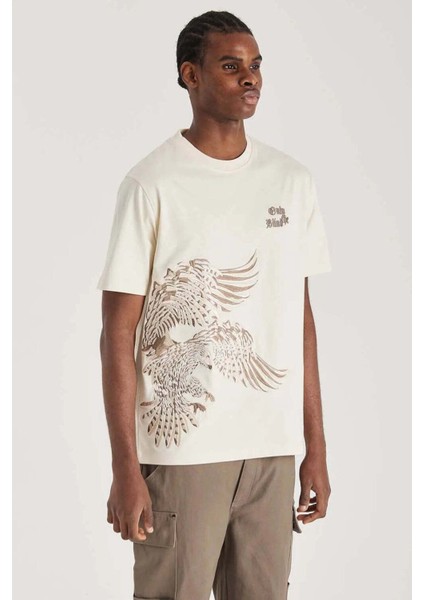 Organik Pamuklu, Undyed Falcon T-Shirt - Erkeklere Özel Konforlu Üst fiyatları