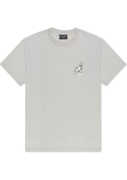 Erkekler Için %100 Pamuk Man I Love Felines T-Shirt - Gri Renk ve Güzel Kesim --- fiyatları