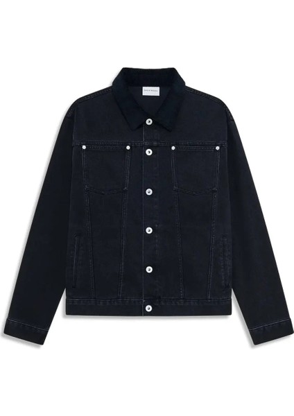 Erkekler Için La Veste Siyah Denim Ceket - Rahat Kesim ve Yüksek Kalite
