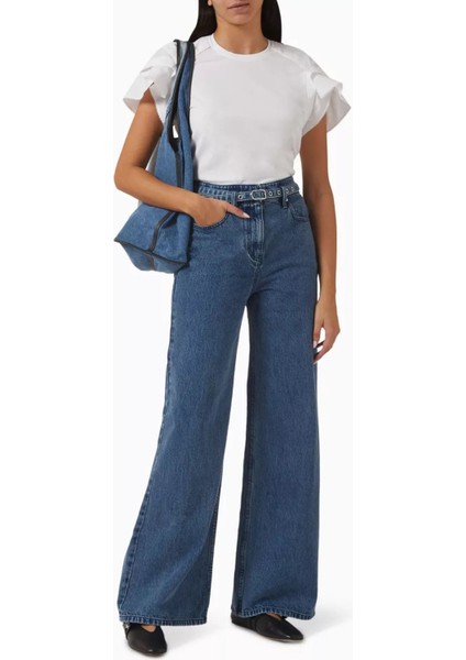 Drapeli Tişört Pamuk Karışımı, Rahat Kesim ve Zarif Form modelleri