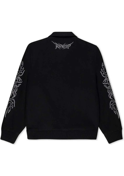 Erkekler Için Volt Varsity Ceketi - Siyah, Yüksek Kalite, Makinede Yıkanabilir fiyatları