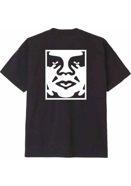 Erkekler Için Obey Bold Icon Ağı Ağırlıklı Tişört - %100 Pamuk, Farklı Renk Seçenekleriyle