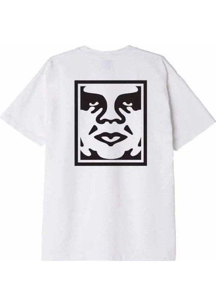 Erkekler Için Obey Bold Icon Ağı Ağırlıklı Tişört - %100 Pamuk, Farklı Renk Seçenekleriyle