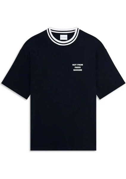 Le T-Shirt Slogan Sport - %100 Pamuk, Siyah, Rahat Kesim T-Shirt