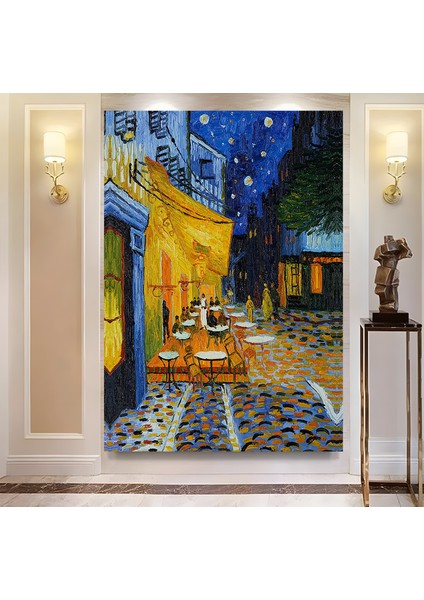 Vincent Van Gogh - Cafe Terrace At Night Teras Kafe Kanvas Tablo