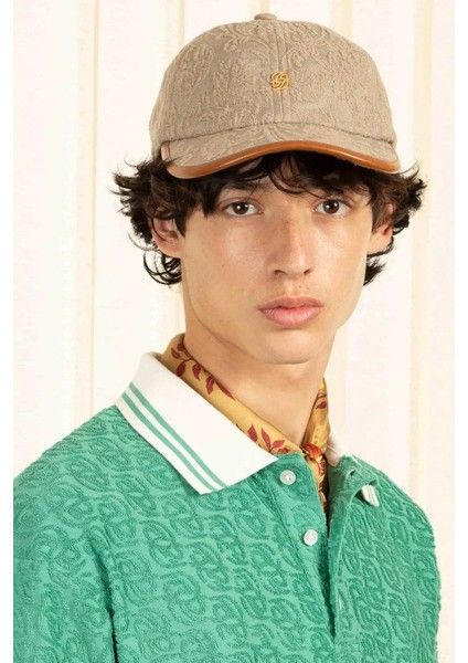 La Casquette Jacquard Erkekler Için Şık Bej Yün Karışımlı Beyzbol Şapkası modelleri